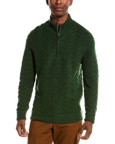 Kier + J Kier + J Cable Wool & Cashmere-blend Turtleneck Sweater - Green