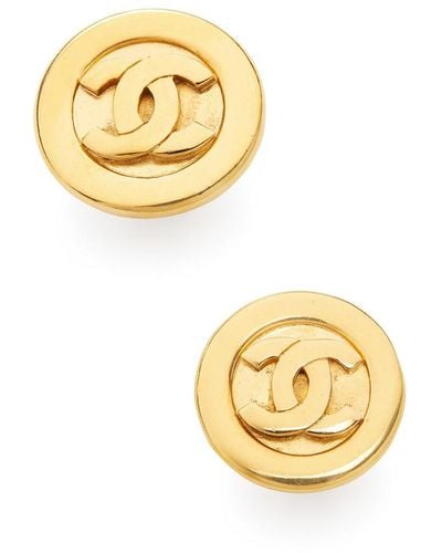 Chanel vintage drop ball CC logo drop earrings  AWL2601  LuxuryPromise