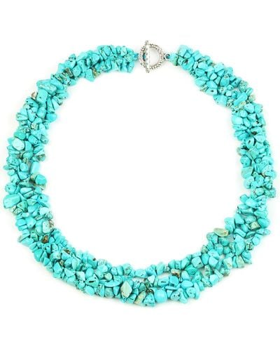 Eye Candy LA Turquoise Collar Necklace - Blue