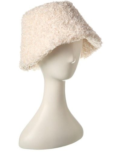 Adrienne Landau Sherpa Bucket Hat - White