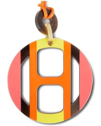 Hermès H Equipe Necklace (Authentic Pre-Owned) - Orange