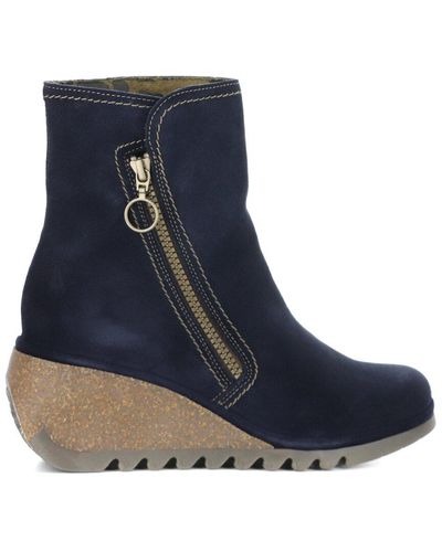 Fly London Nela Suede Boot - Blue