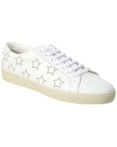 Saint Laurent Sl06 Star Leather Sneaker - White
