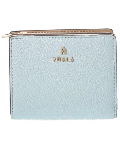 Furla Camelia Small Compact Large Leather Zip Wallet - Blue