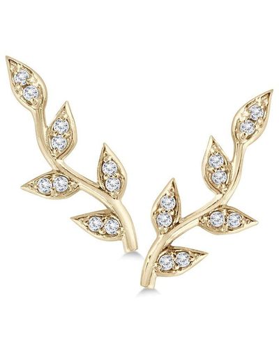 Monary 14k 0.20 Ct. Tw. Diamond Earrings - Metallic