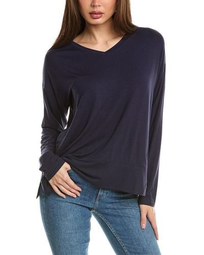 Eileen Fisher V Neck Box Top - Blue