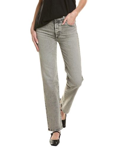 AG Jeans Alexxis High-rise Vintage Fit Straight Leg Jean - Gray