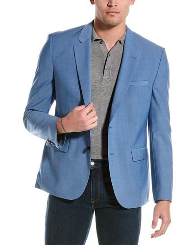 HUGO Boss Wool-blend Jacket - Blue