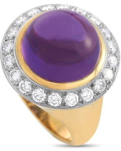 Tiffany & Co. 18K 1.50 Ct. Tw. Diamond & Amethyst Ring (Authentic Pre-Owned) - Purple