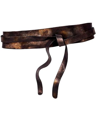 Ada Classic Wrap Leather Belt - Brown
