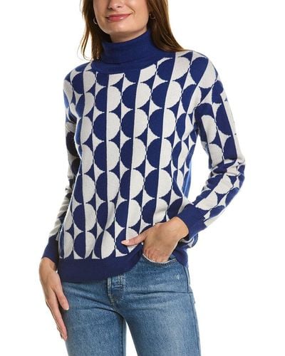 Kier + J Kier+j Turtleneck Wool & Cashmere-blend Sweater - Blue