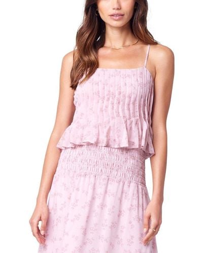 Saltwater Luxe Pleated Tank - Pink