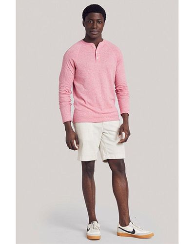 Faherty Cloud Henley - Pink