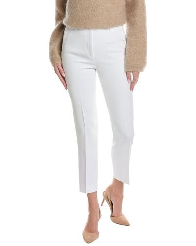 Michael Kors Samantha Pleated Tapered Trousers - White