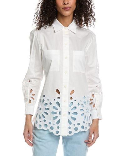 Burberry Coraline Scalloped Shirt - White