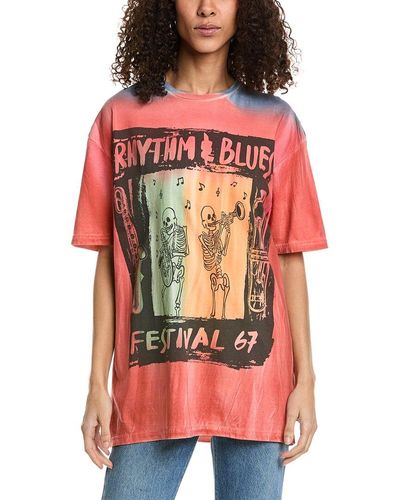 Project Social T R&b Vintage Dye Relaxed T-shirt - Red