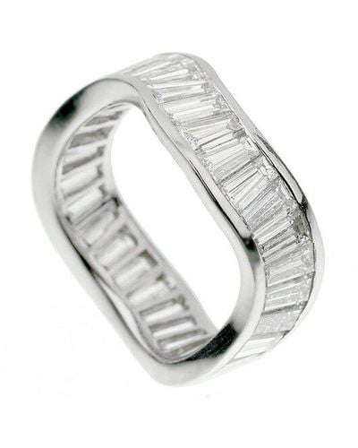 Graff Platinum 4.80 Ct. Tw. Diamond Cocktail Eternity Ring (Authentic Pre- Owned) - Metallic