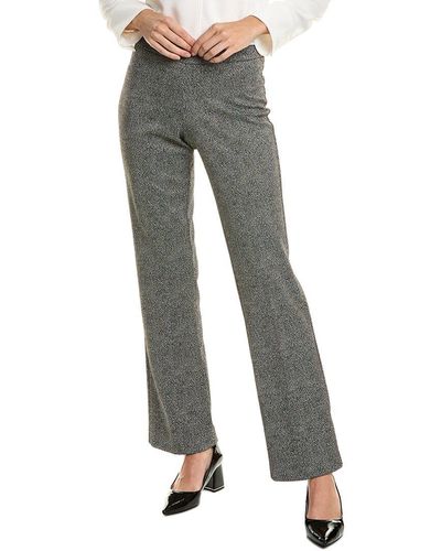 Anne Klein High-rise Pull-on Bootleg Pant - Gray