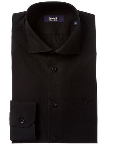Class Roberto Cavalli Comfort Fit Dress Shirt - Black
