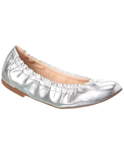 French Sole Cecila Leather Flat - White