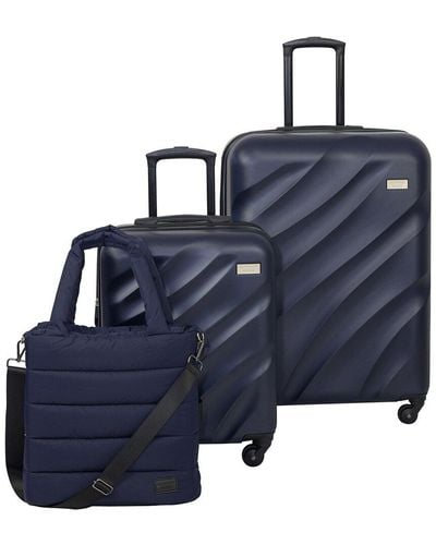 Geoffrey Beene Puffer Hardside 3pc Luggage Set - Blue
