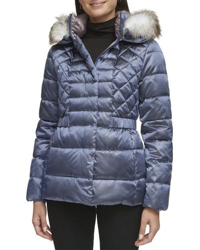 Kenneth Cole Puffer Coat - Blue