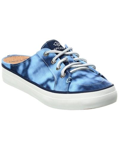 Sperry Top-Sider Crest Seacycled Print Canvas Mule - Blue