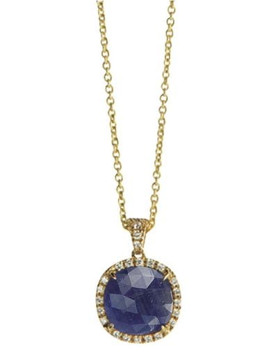 Marco Bicego Jaipur 18k 0.17 Ct. Tw. Diamond & Blue Sapphire Necklace