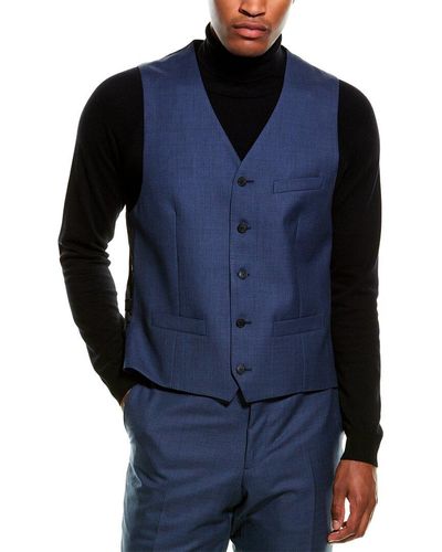 Burberry 3pc Wool & Mohair-blend Vested Suit - Blue