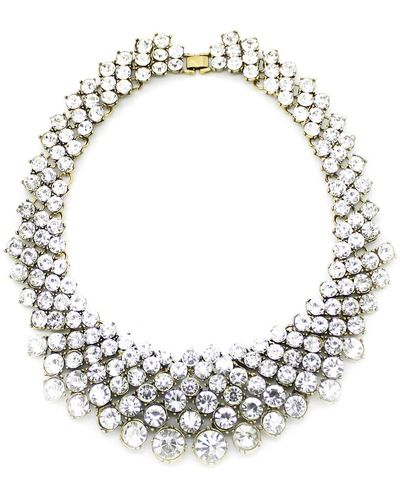 Eye Candy LA Crystal Clear Necklace - Metallic