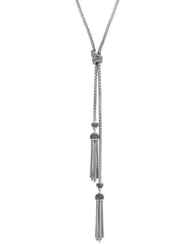 John Hardy Silver Gemstone Classic Chain Necklace - White