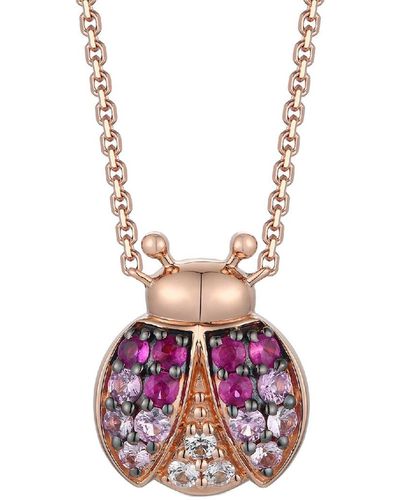 Le Vian Beautiful Creations 14K 0.39 Ct. Tw. Sapphire Adjustable Necklace - Pink