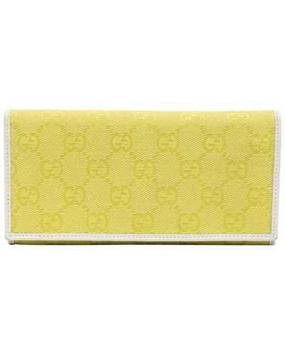 Gucci Gg Canvas & Leather Continental Wallet (Authentic Pre-Owned) - Yellow