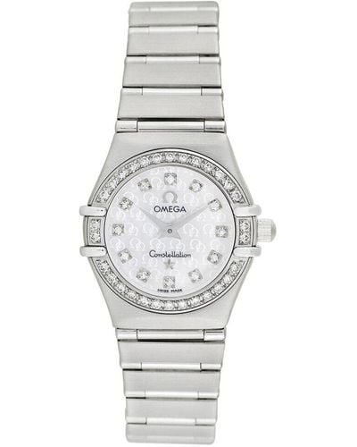 Omega Constellation Diamond Watch, Circa 2000S (Authentic Pre-Owned) - White