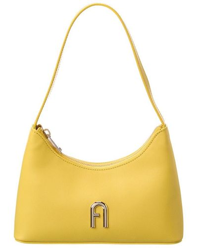 Furla Diamante Mini Leather Shoulder Bag - Yellow