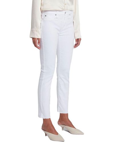 7 For All Mankind Roxanne Ankle White Slim Jean
