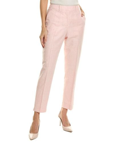 Elie Tahari The Reese Linen-blend Pant - Pink