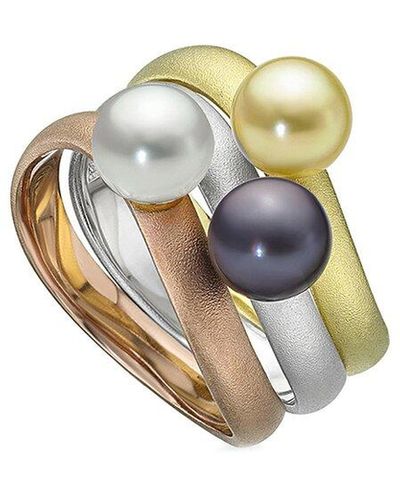 Belpearl Silver 6mm Pearl Ring - White