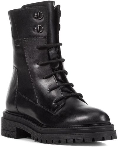 Geox Iride Leather Boot - Black