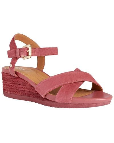 Geox Ischia Leather Sandal - Pink