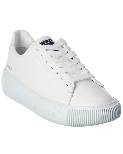 Versace Greca Leather Trainer - White