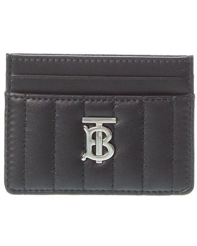 Burberry Lola Quilted Leather Card Holder - Gray