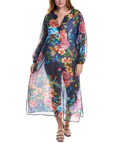 Johnny Was Ocean Dreamer Maxi Cover-up - Blue