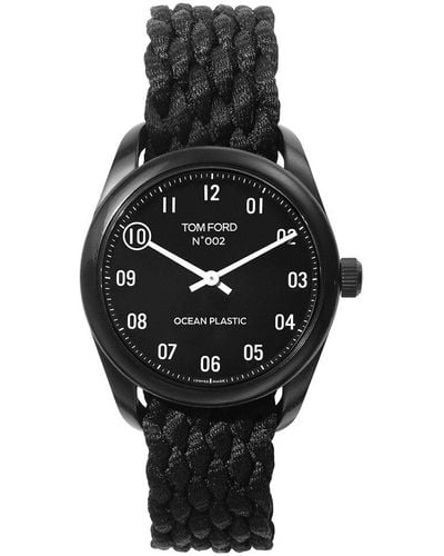 Tom Ford Unisex 002 Ocean Plastic Watch - Black