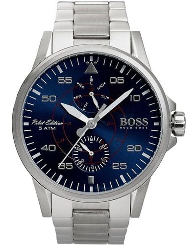 BOSS Pilot Aviator Watch - Blue