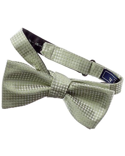 Tie Bar The Be Married Checks Silk Bow Tie - Green