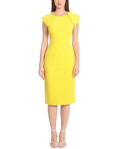Maggy London Midi Dress - Yellow