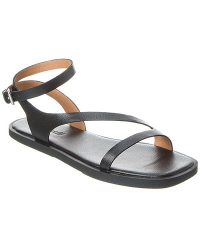 Madewell Ankle-strap Leather Sandal - Metallic