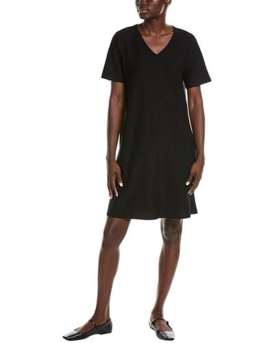 Eileen Fisher V-neck Mini Dress - Black