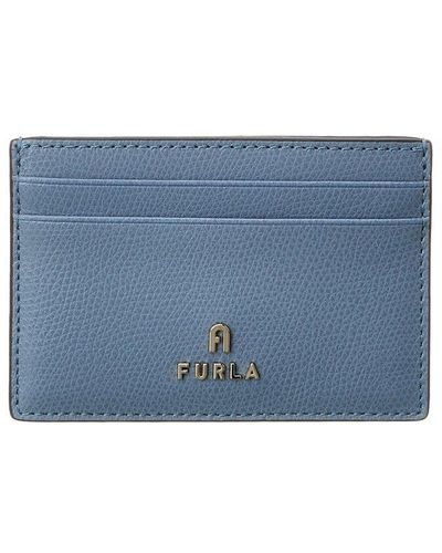 Furla Camelia Small Leather Card Case - Blue